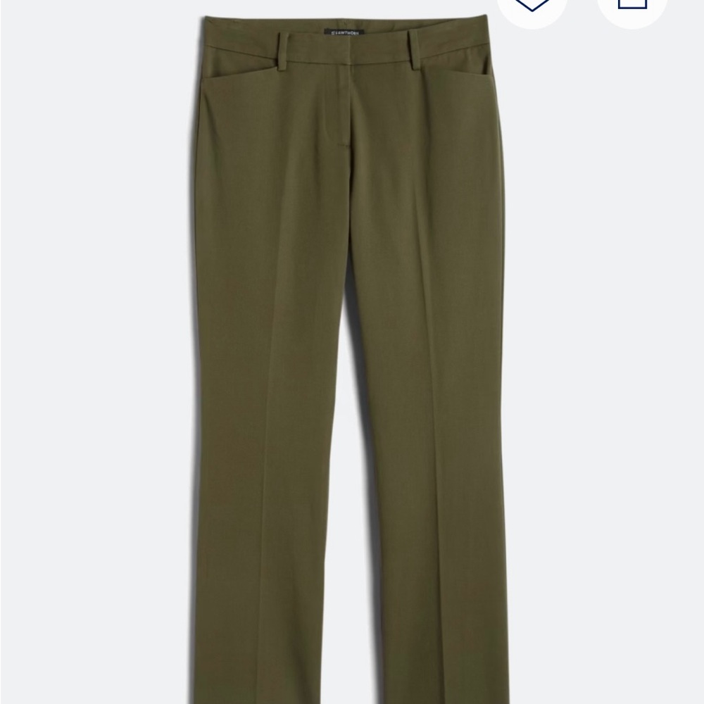 41 Hawthorn Olive Green Straight-Leg Dress Pants